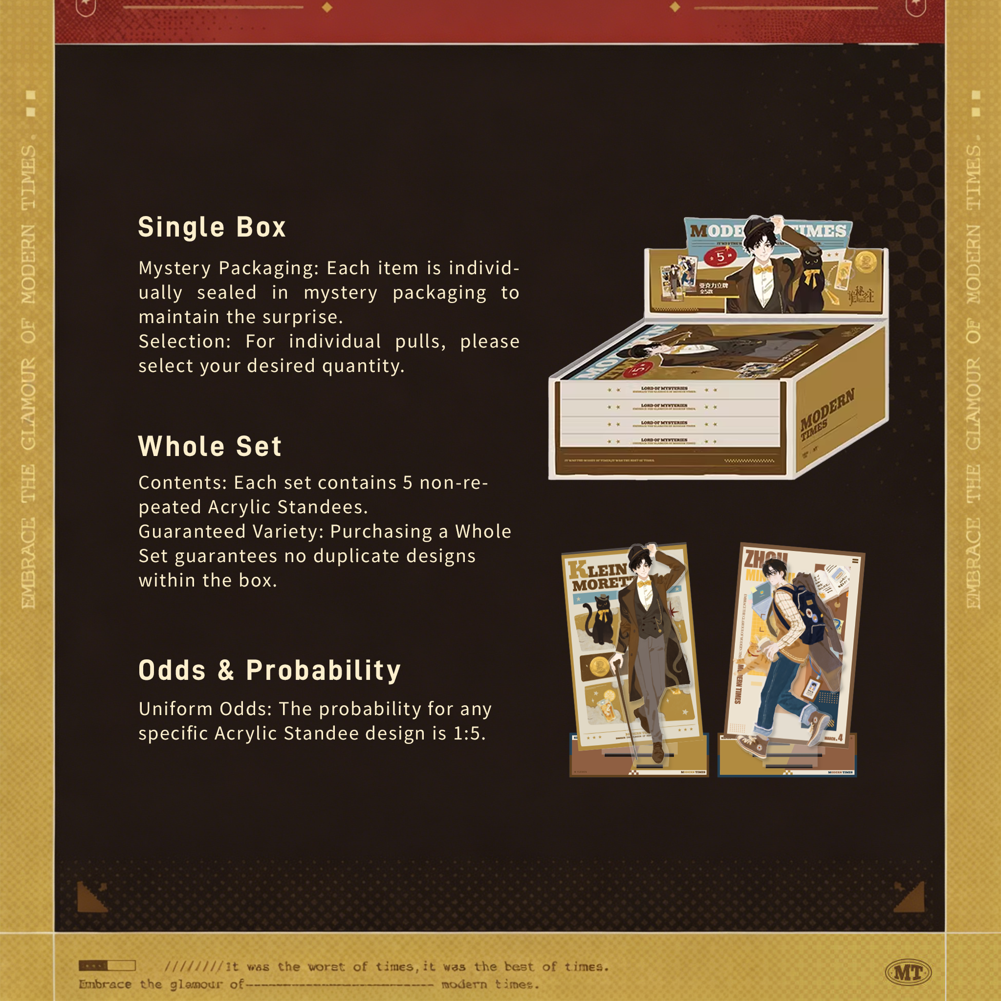 Modern Times Series Acrylic Standee Blind Box