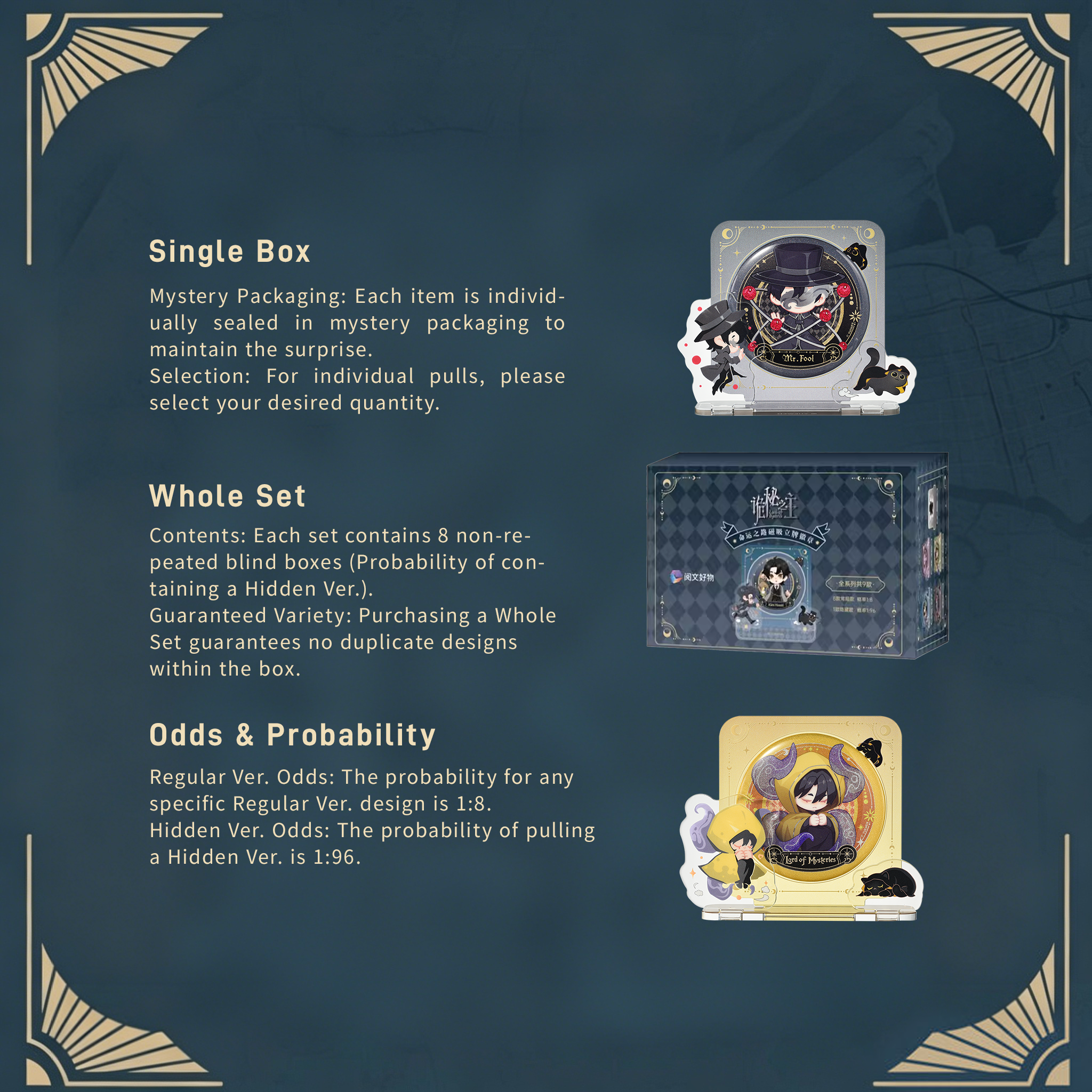 Path of Fate Series Magnetic Acrylic Standee & Badge Set Blind Box