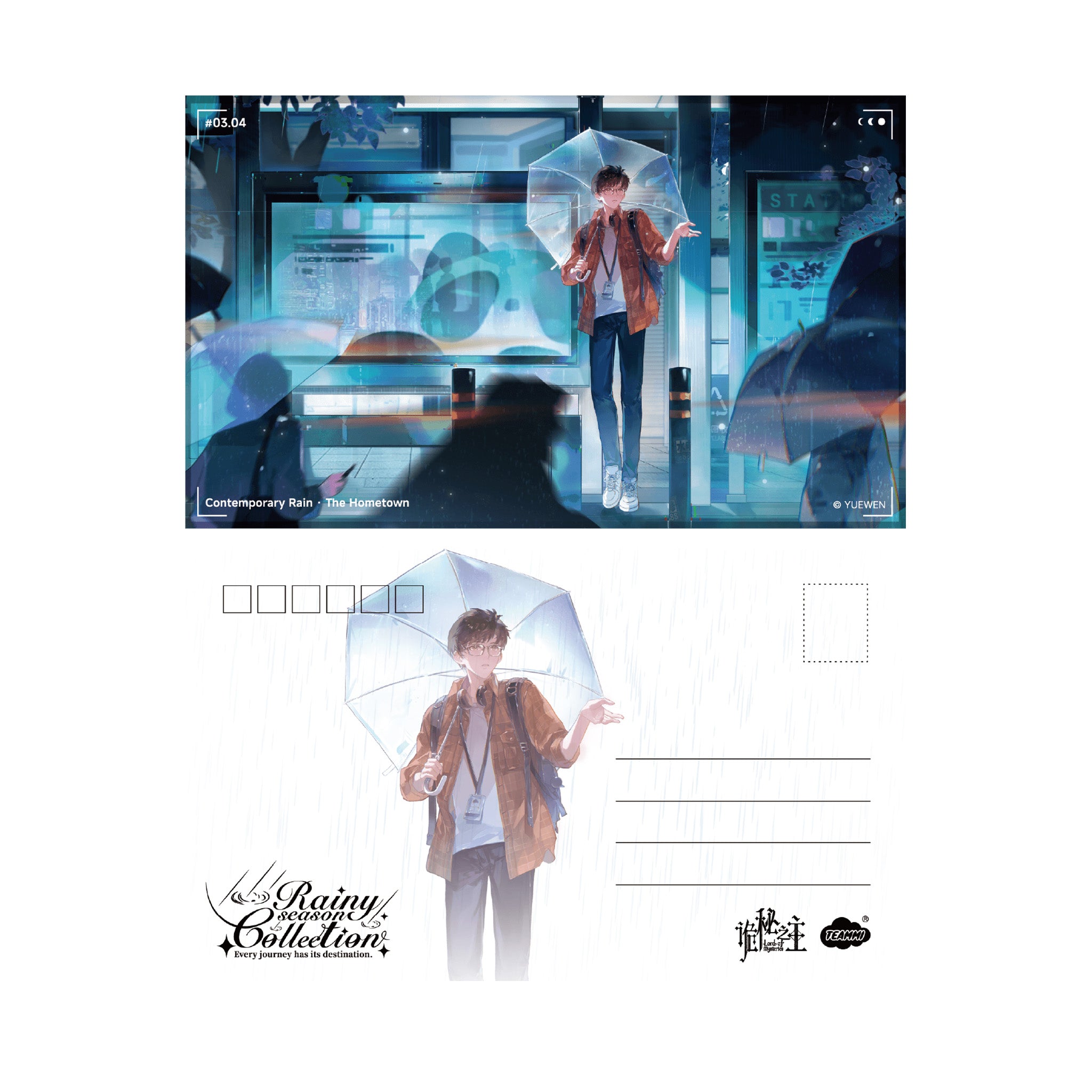 Rainy Season Series Water Sensitive Postcard Blind Box
