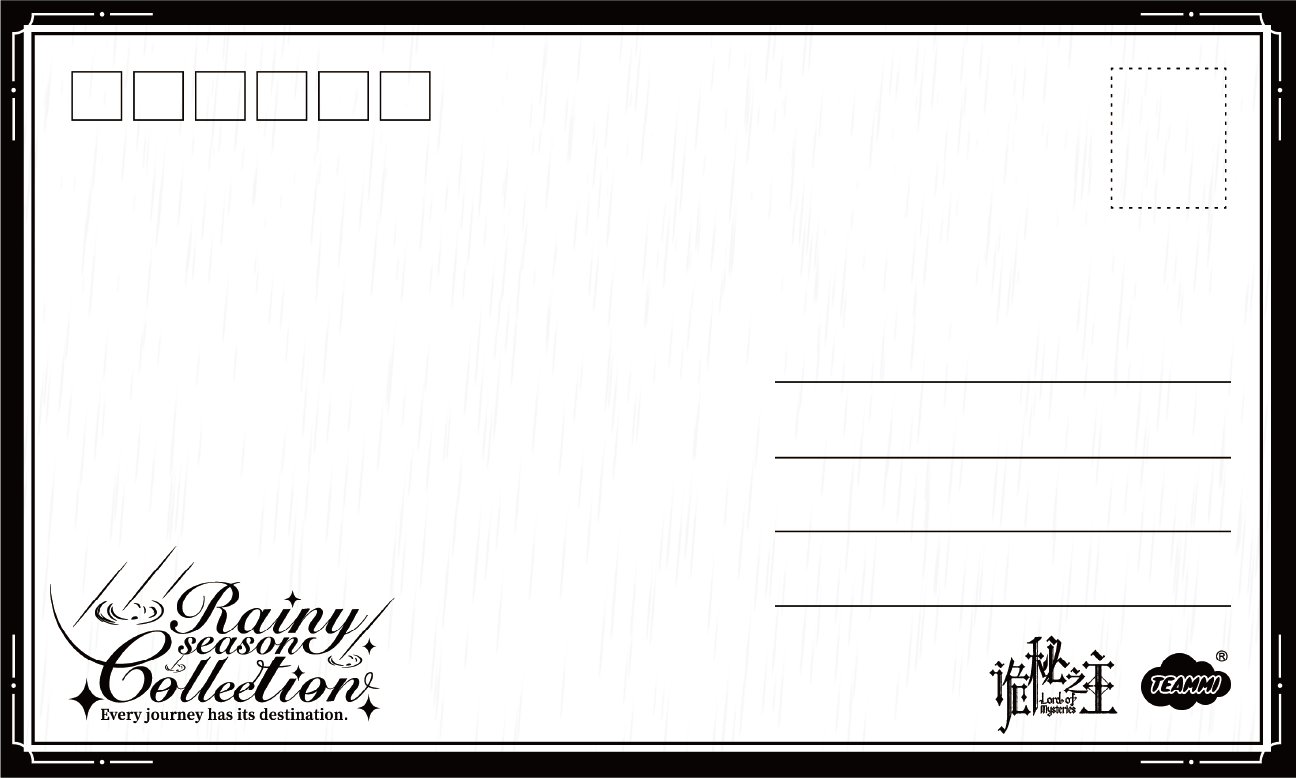 Rainy Season Series Water Sensitive Postcard Blind Box
