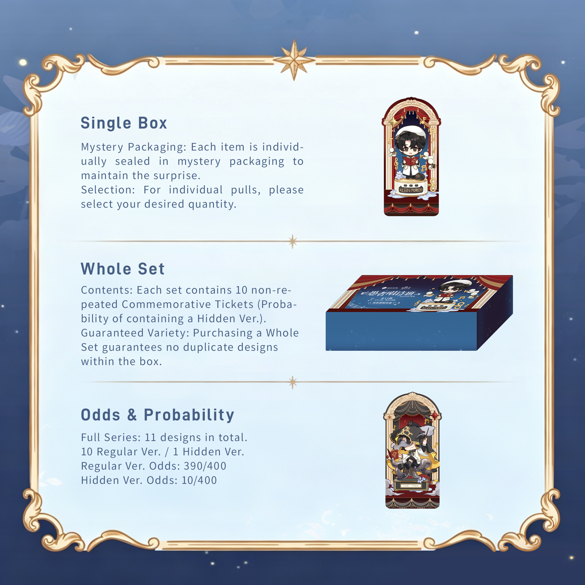The Fool's Choir Series 2 Special-Shaped Memorial Ticket Blind Box